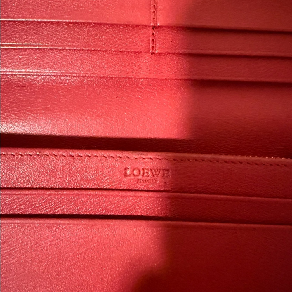 Loewe Cherry Red Leather Wallet - Picture 13 of 15